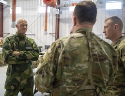 Swedish officers visit 42nd Infantry Division