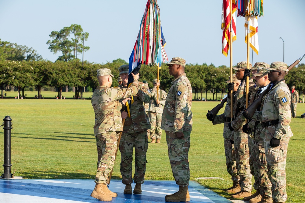 Command Sgt. Maj. Donald Durgin assumes responsibility of the 3rd Infantry Division