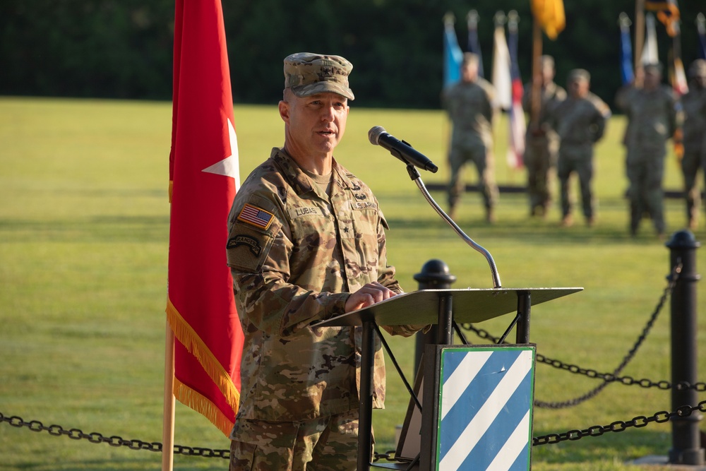 Command Sgt. Maj. Donald Durgin assumes responsibility of the 3rd Infantry Division