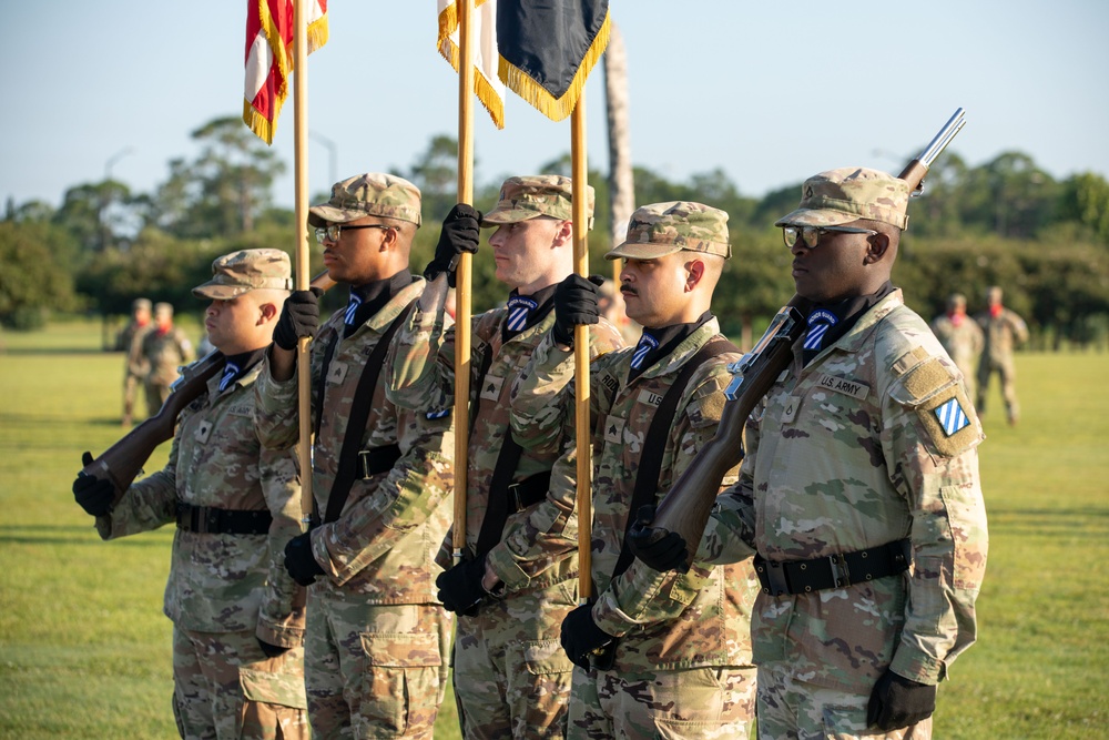 Command Sgt. Maj. Donald Durgin assumes responsibility of the 3rd Infantry Division