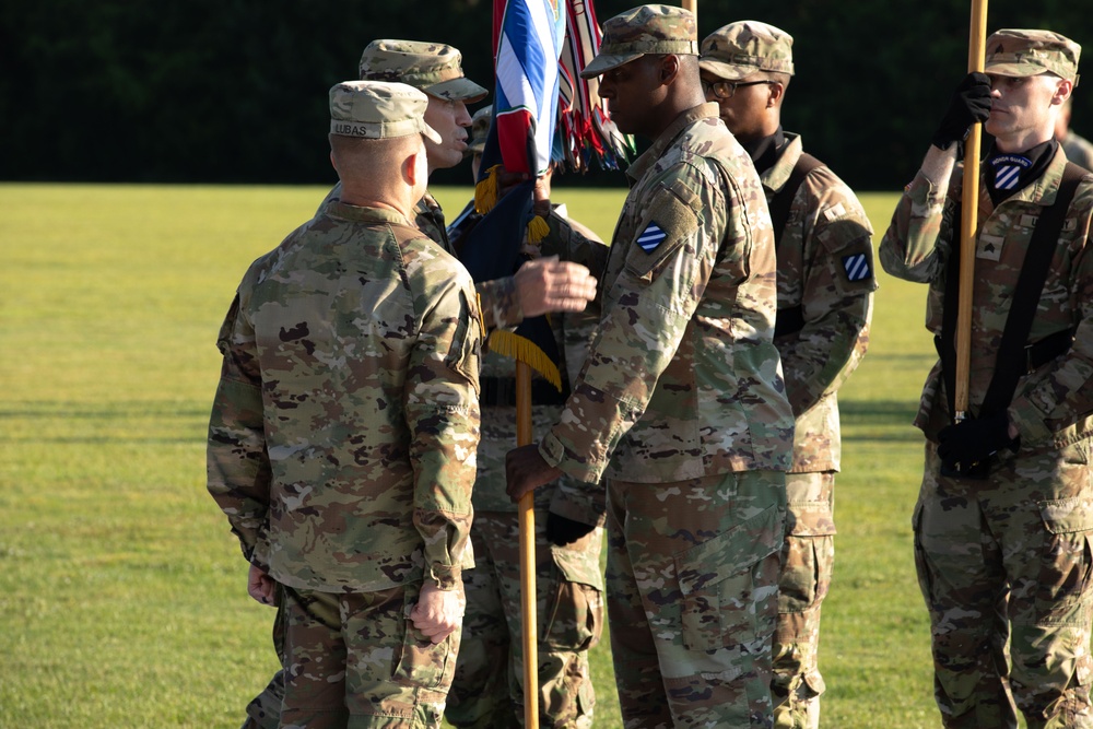 Command Sgt. Maj. Donald Durgin assumes responsibility of the 3rd Infantry Division