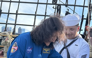 NASA Astronaut Sunita Williams Visits USS Constitution