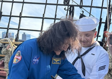 NASA Astronaut Sunita Williams Visits USS Constitution