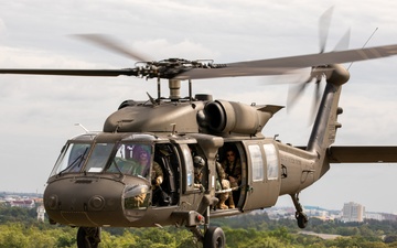 Washington Army National Guard UH-60s conduct flight operations over Thailand