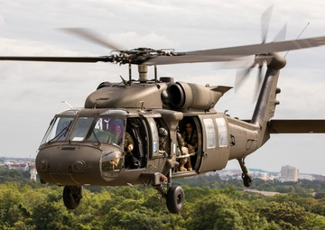 Washington Army National Guard UH-60s conduct flight operations over Thailand