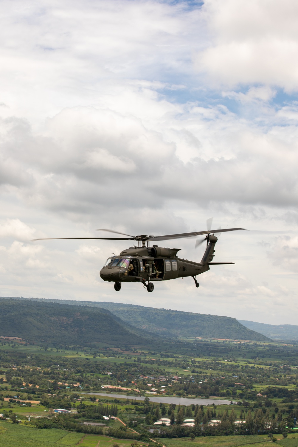 Washington Army National Guard UH-60s conduct flight operations over Thailand