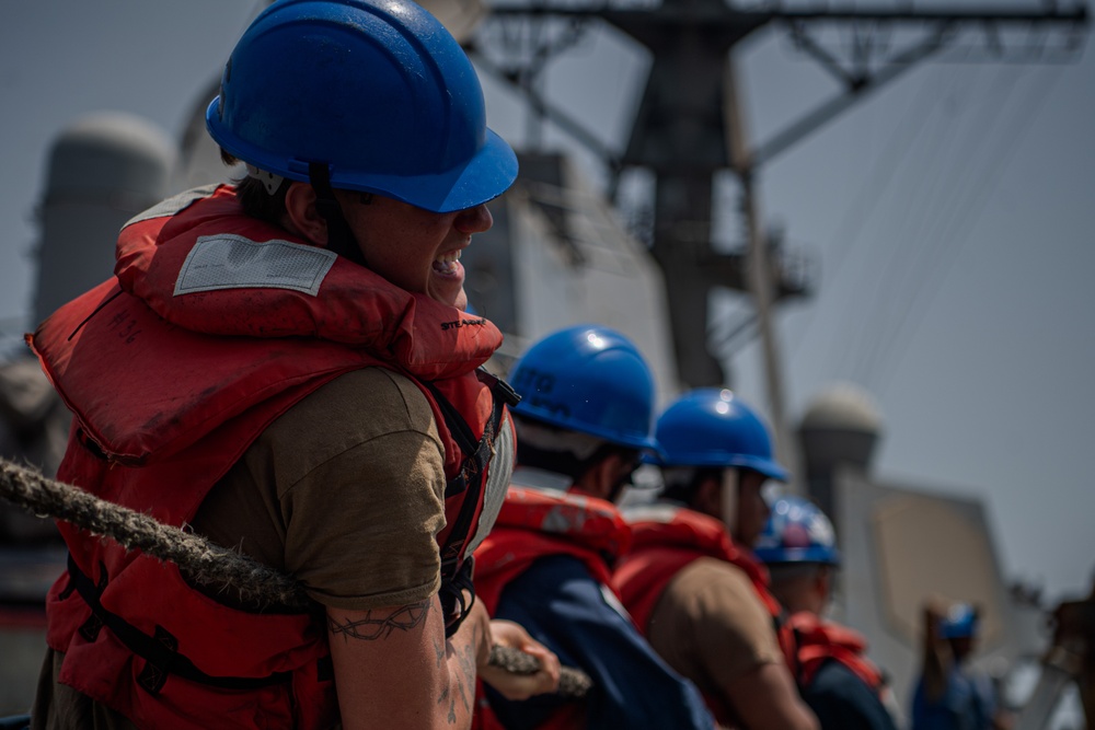 USS Gridley Line Handlers