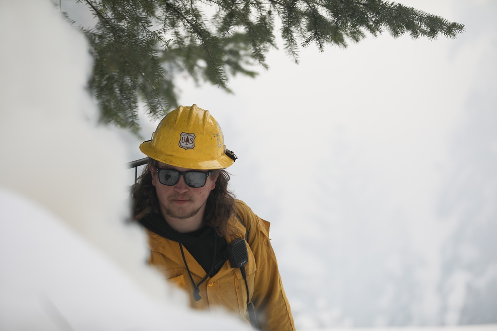 Shasta-Trinity Pile Burn Near Weaverville, CA