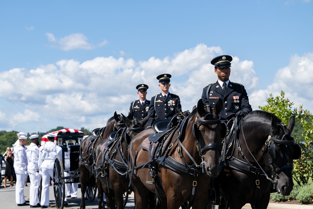 Full Military Funeral Honors with Escort are Conducted for U.S. Navy Capt. Edward Estes in Section 57