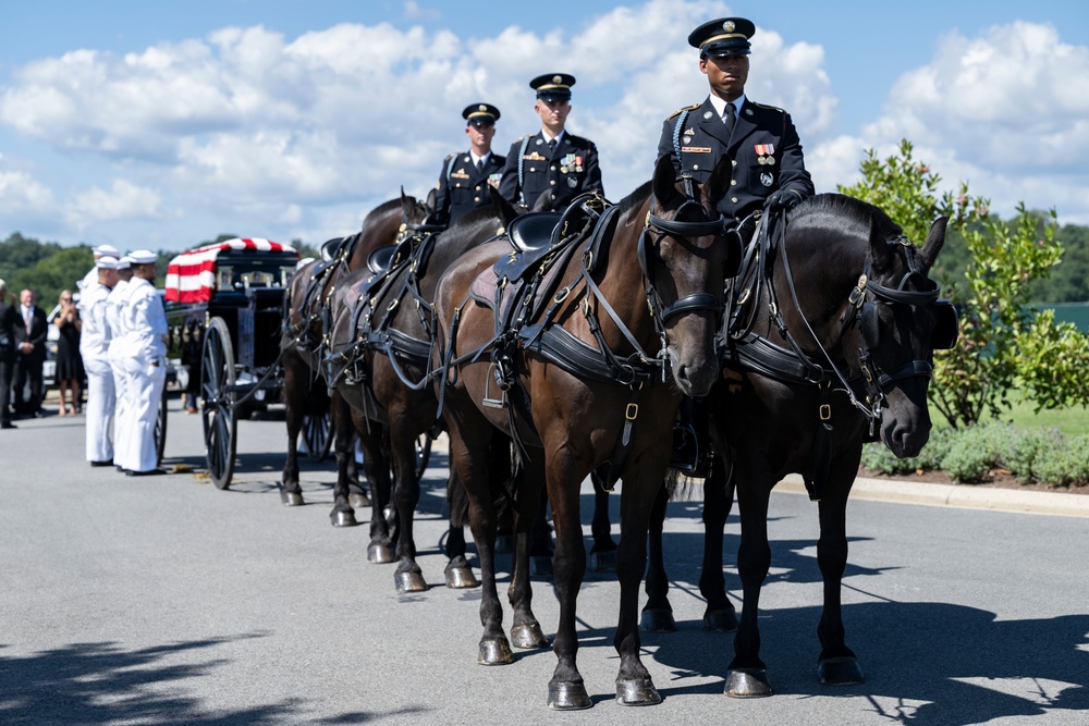 Full Military Funeral Honors with Escort are Conducted for U.S. Navy Capt. Edward Estes in Section 57