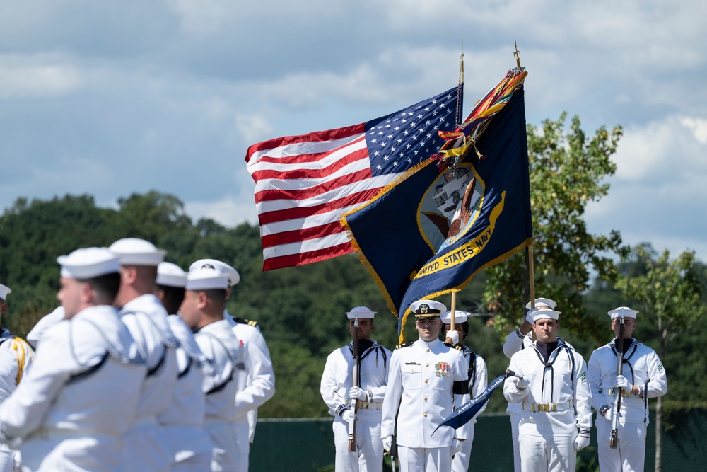 Full Military Funeral Honors with Escort are Conducted for U.S. Navy Capt. Edward Estes in Section 57