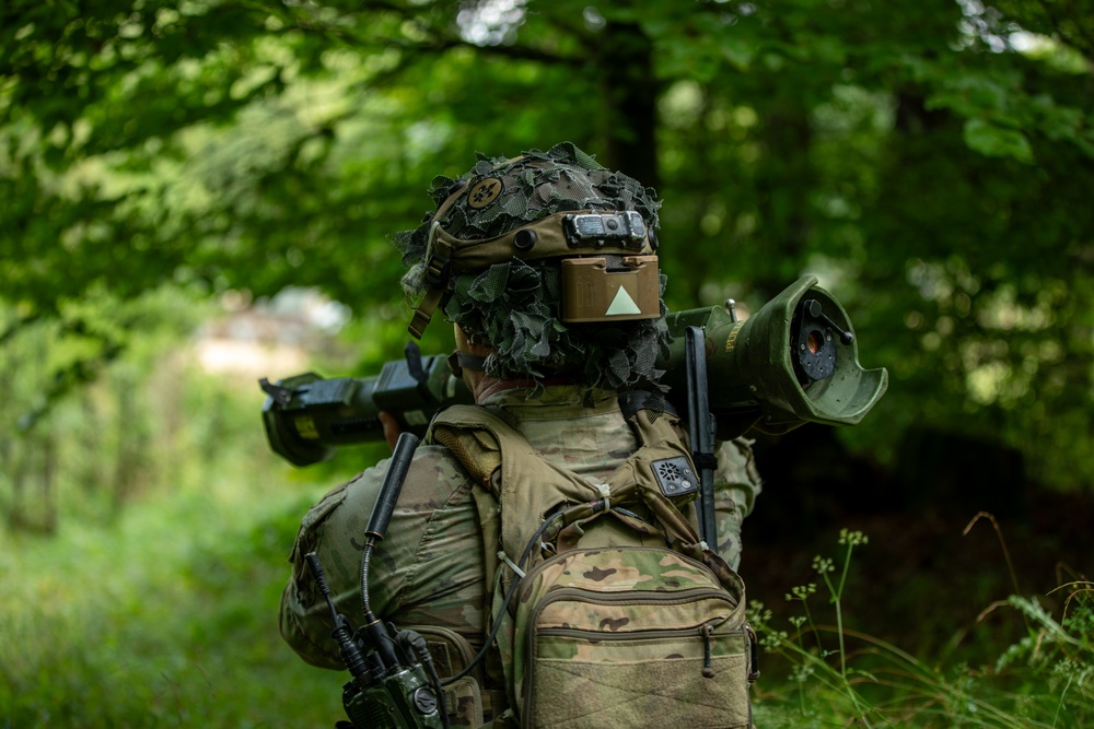 2nd Cavalry Regiment Guards Battlefield During Saber Junction 25