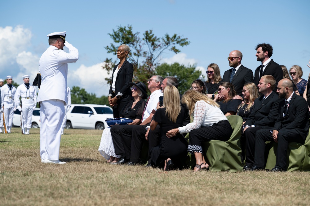 Full Military Funeral Honors with Escort are Conducted for U.S. Navy Capt. Edward Estes in Section 57