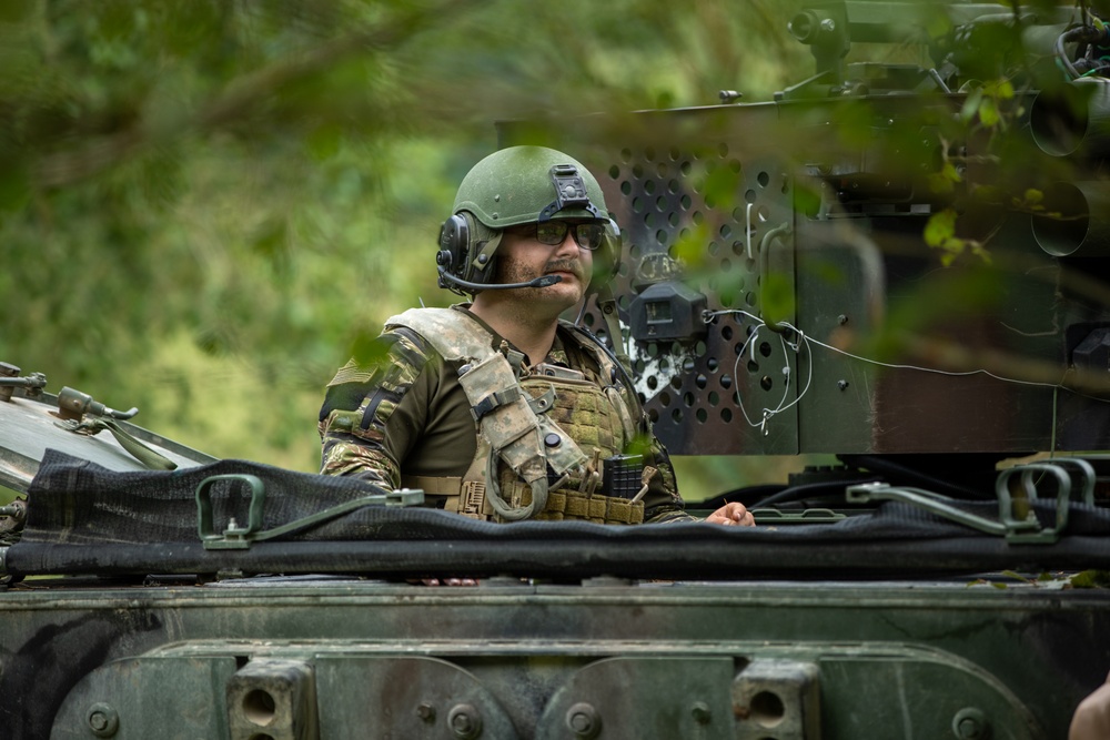 2nd Cavalry Regiment Guards Battlefield During Saber Junction 25