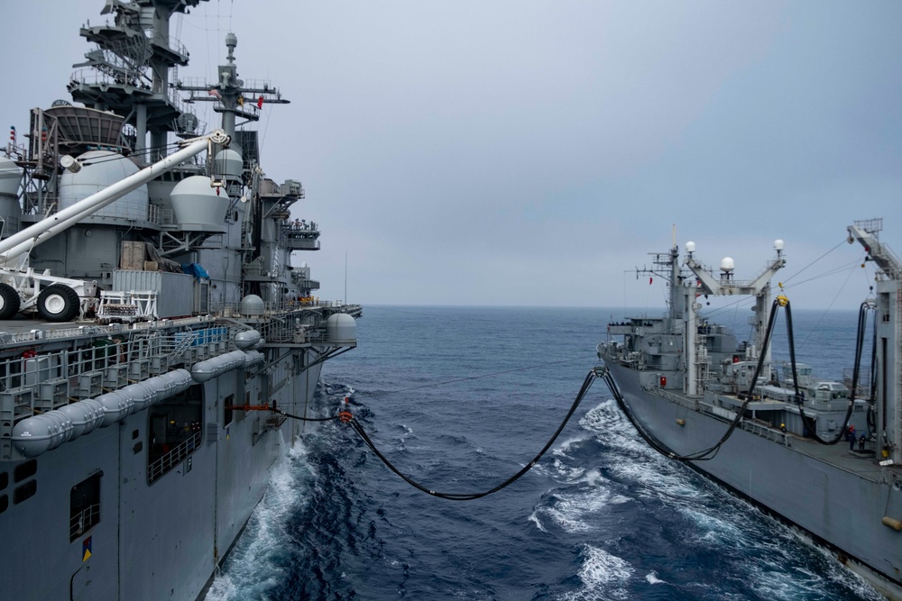 Boxer conducts replenishment-at-sea