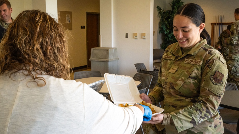 Team Minot hosts monthly dorm dinner for Airmen