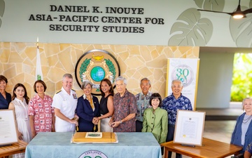 Adm. Paparo Addresses Fellows At DKI APCSS During Their 30th Anniversary Celebration.