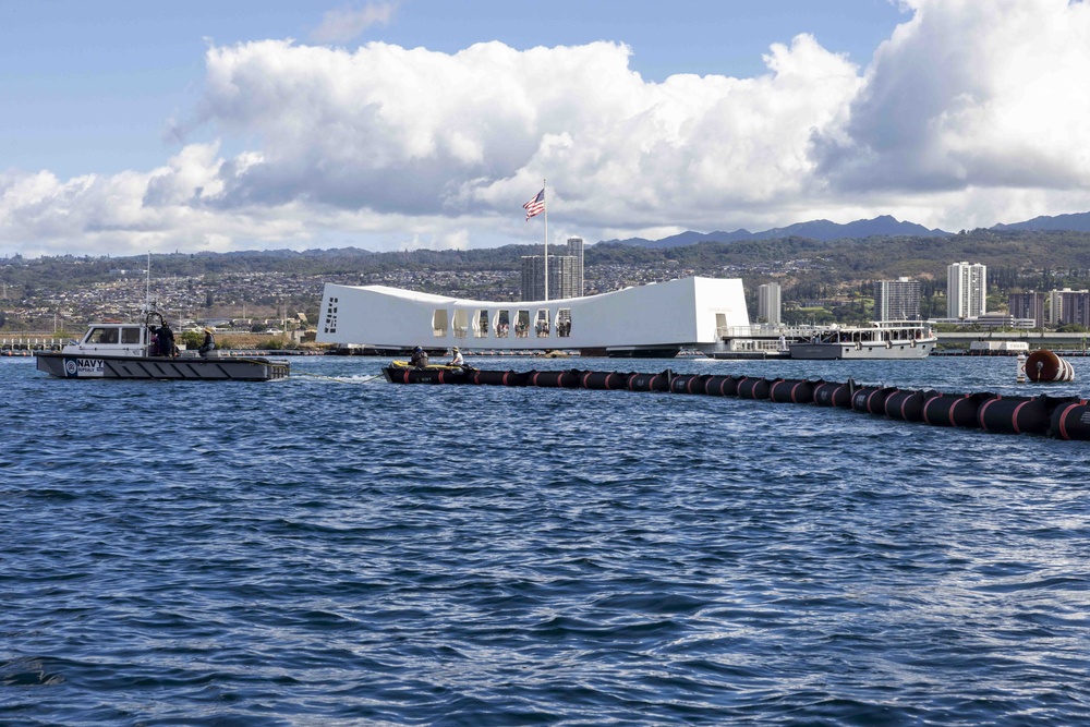 U.S. Navy prepares for USS Arizona platform removal