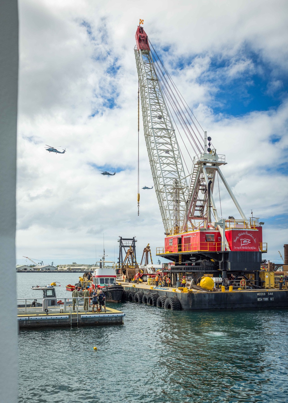 U.S. Navy prepares for USS Arizona platform removal
