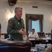 Adm. Samuel J. Paparo, commander, U.S. Indo-Pacific Command, speaks to CFMCC flag course students and faculty at Joint Base Pearl Harbor-Hickam