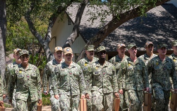 Navy Veteran celebrates 100th birthday with JBSA Sailors
