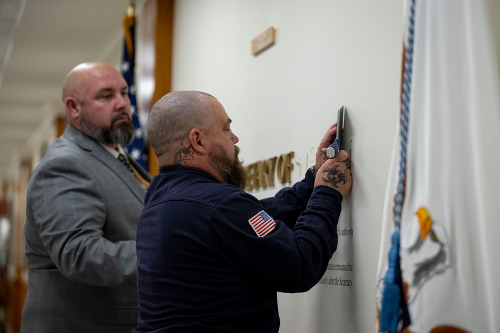 Department of War Plaques Change