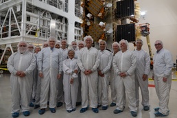 SECAF visits VSFB; views SDA Tranche 1 satellite ahead of launch