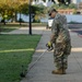Guardsman with the D.C. National Guard perform landscaping and trash cleanup at East Potomac Park