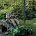 Guardsman with the D.C. National Guard perform landscaping and trash cleanup at East Potomac Park