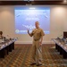 Adm. Steve Koehler, commander, U.S. Pacific Fleet, delivers remarks at the Combined Force Maritime Component Commander  flag course