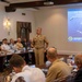 Adm. Steve Koehler, commander, U.S. Pacific Fleet, delivers remarks at the Combined Force Maritime Component Commander  flag course