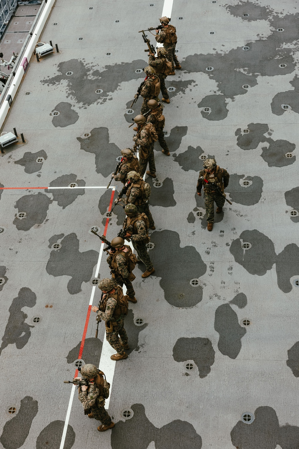 MRF-D 25.3: 2nd. Bn, 1st Marines conduct shooting drills aboard the USS Miguel Keith