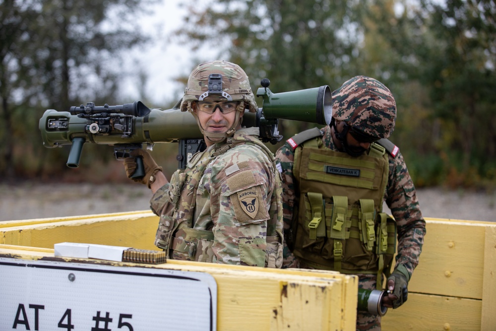 Indian and U.S. Army bilateral training exercise at Yudh Abhyas 25 in Fort Wainwright, AK