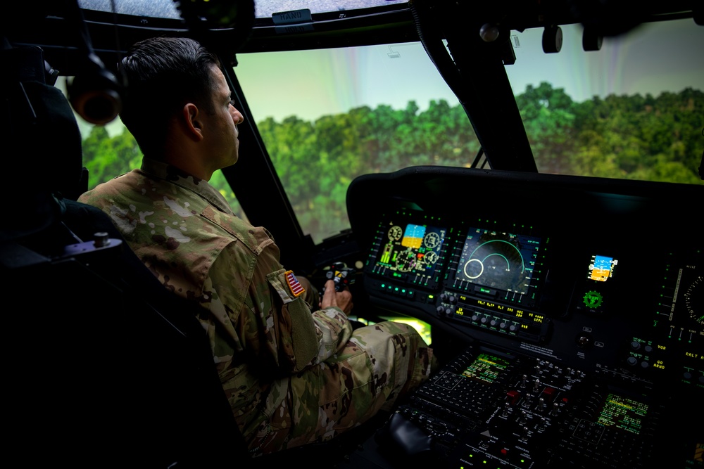 25th CAB UH-60 Blackhawk Pilots Train in Flight Simulator