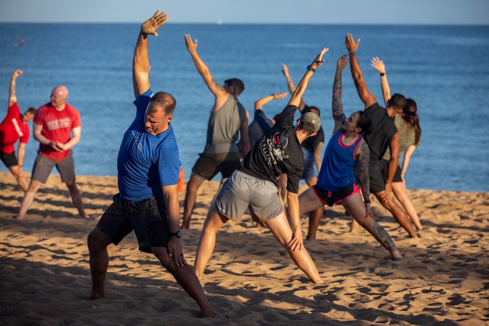 25th CAB H2F Hosts Team Building Workout at Hale’iwa Ali’i Beach Park