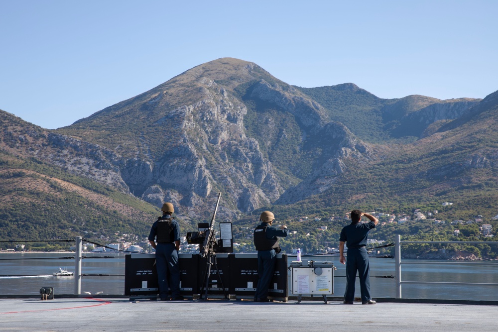 USS Mount Whitney Arrives in Bar, Montenegro