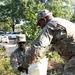 Guardsman with the D.C. National Guard perform landscaping and trash cleanup at East Potomac Park