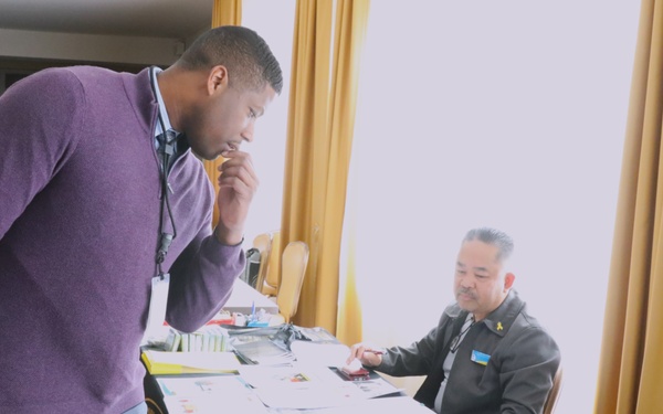 Soldiers from the 510th Regional Support Group attend Yellow Ribbon event