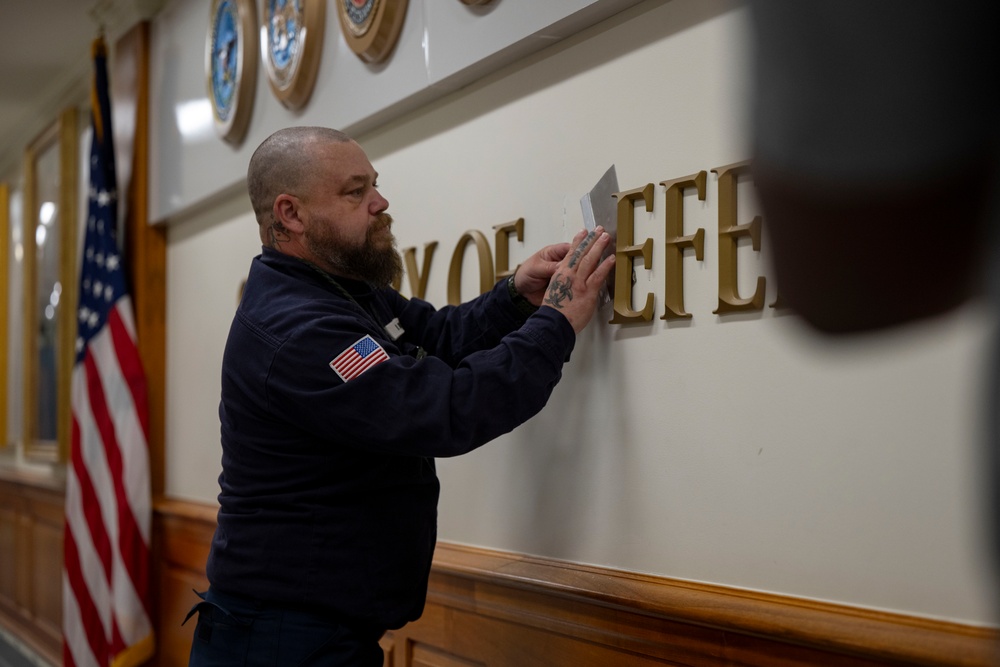 Department of War Plaques Change