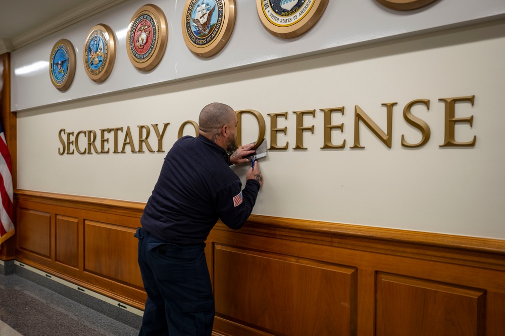 Department of War Plaques Change
