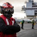 USS Gerald R. Ford (CVN 78) Sailor Observes Flight Operations