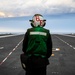 USS Gerald R. Ford (CVN 78) Sailor Observes Sunset