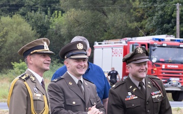 U.S. Army Maj. Converse with NATO allies during festival