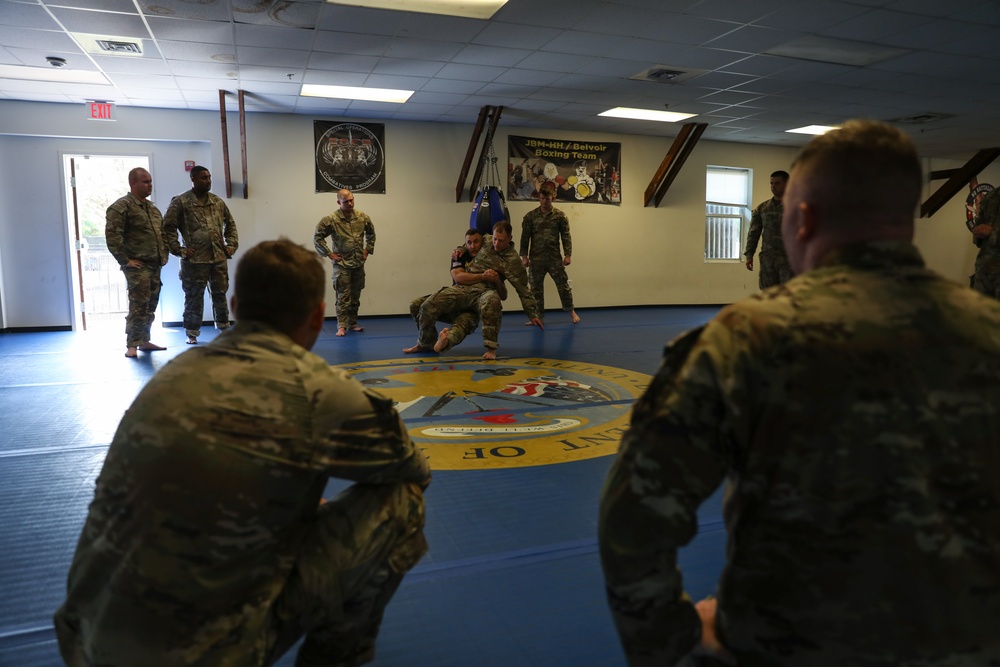 Mississippi Army National Guard Soldiers participate in combatives course at Fort Belvoir