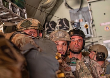 U.S. and Cyprus militaries conduct airborne training together during BRIGHT STAR 25