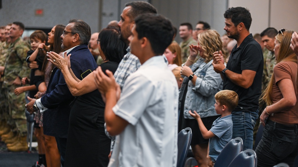 Senior Master Sgt. Aaron Arseo promotes to the rank of Chief Master Sgt.