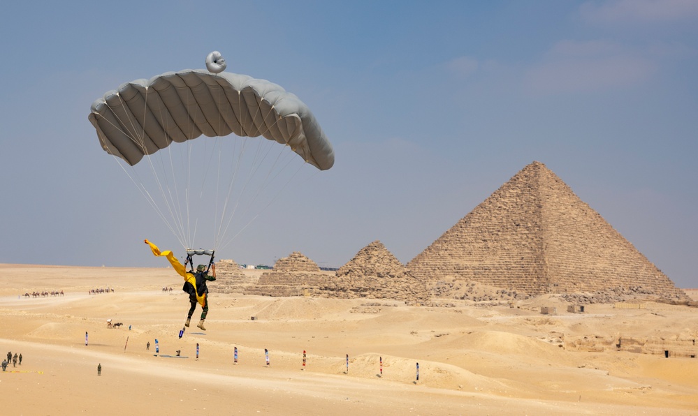 BRIGHT STAR 25 Military Freefall Over The Great Pyramids of Giza