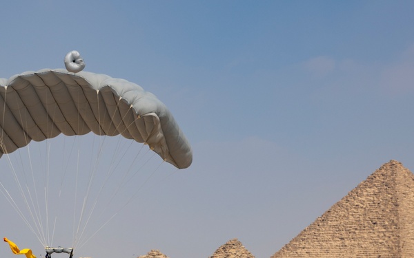 BRIGHT STAR 25 Military Freefall Over The Great Pyramids of Giza