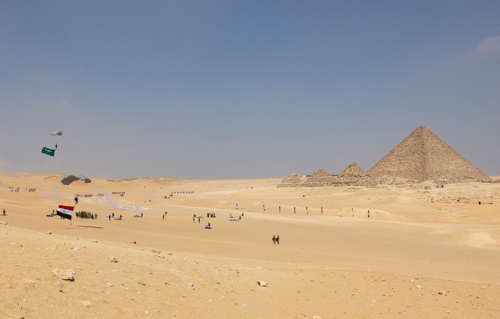 BRIGHT STAR 25 Military Freefall Over The Great Pyramids of Giza