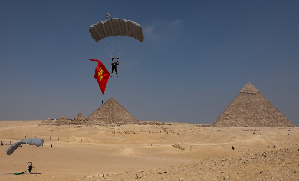 BRIGHT STAR 25 Military Freefall Over The Great Pyramids of Giza